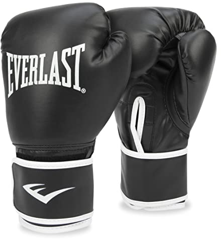 Everlast Core 2 Boxhandschuhe, Kunstleder-Boxhandschuhe für Sandsack, Pratzenarbeit & Fitness, Klettverschluss, doppellagige Schaumstoffpolsterung, ergonomischer Griff – Original Everlast