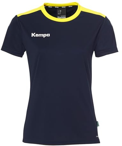 Kempa Damen Emotion 27 T-Shirt, Marine/Fluo Gelb, M EU