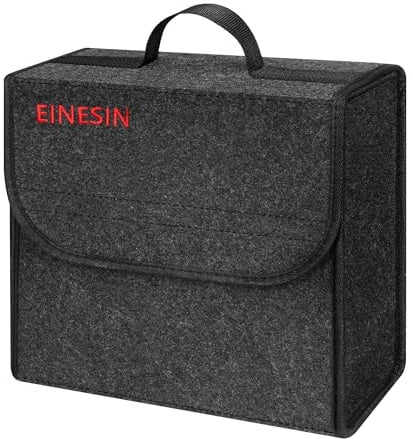 Einesin Auto Organizer Toolbag, Kofferraum Organizer aus Filz mit Klett Fixierung, Auto Zubehör für Werkzeug & Autopflege, Auto Organizer Kofferraum, Kofferraumtasche (30 * 15 * 30CM-1PC)