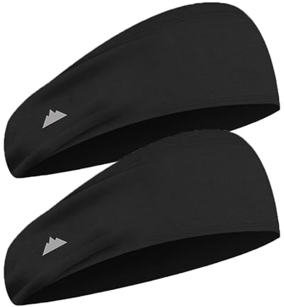 Tough Headware Sport Stirnband Damen Herren - Laufstirnband - Breites Headband für Sport Laufen Wandern - Schweißband für Männer und Frauen - Jogging Lauf Band versch. Farben