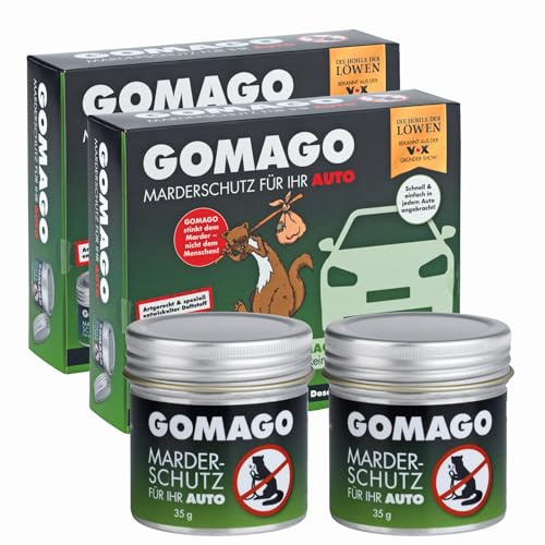 GOMAGO Marderschutz Auto Vorteils-/Doppelpack | Duftstoffbasierte Marderabwehr für den Motorraum | Starke Alternative zu Marderschreck, Marderspray & Ultraschall | ca. 6 Monate wirksam