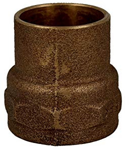 Rotguss-Lötfitting Übergangsmuffe 10 mm x 1/2 Zoll IG - Typ 4270G, DVGW