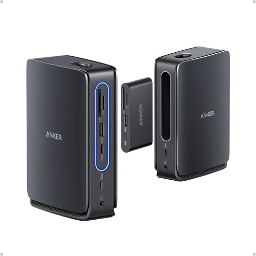 Anker Nano Docking Station, 13-in-1, Dreifach-Display | 10 Gbps USB-C, 3x USB-A, Audio, SD/TF, Ethernet, bis zu 100 W PD, für MacBook, Dell XPS, ThinkPad u.v.m.