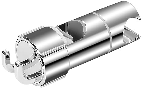 OSDUE Handbrause Halterung, Verstellbar Duschhalterung 16-27mm Durchmesser, 360° Drehbar Brausehalter, Verchromte+ABS Grade Kunststoff, Brausehalter für Slide