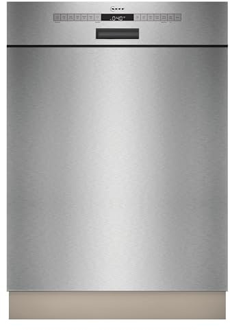 NEFF S125ECS15E, N 50, Smarter Unterbau Geschirrspüler 60 cm, Spülmaschine Made in Germany, Besteckschublade, sehr leise, Open Dry, starke Reinigung mit Chef 70°C, Aqua Stop, Gebürsteter Stahl