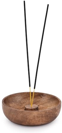 EDHAS Räuchergefäß Stick Halter Schüssel, Aschefangschale für Heimdekoration, Meditation, Yoga (12,7 x 12,7 x 3,8 cm)