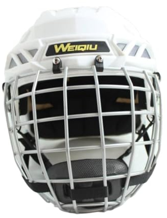 Aymzbd Eishockey Helm, Eishockey Torwarthelm mit Kinnriemen, Eishockey Helm, Hockey Zubehör für Spiele, Dryland Hockey Übungen