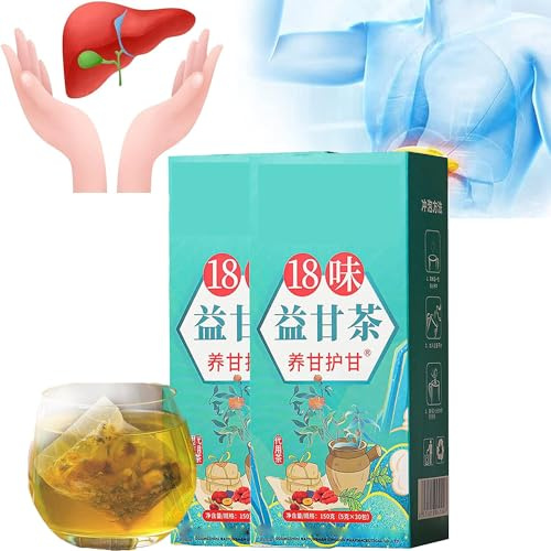 Leberpflege-Tee, 18 Geschmacksrichtungen von Leberschutztee, täglicher Leberpflegetee, pflegender Leber- und Lebertee, pflegender Lebertee, Kräutertee für die Lebergesundheit (2 Boxen)
