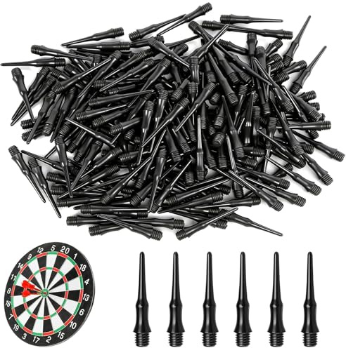 HURODZ Soft Dart Spitzen, 200 Stück Dart Spitzen Soft Dartpfeile Kunststoffspitze Kunststoffspitzen für Dartpfeile Soft Dartspitzen Dartpfeile Kunststoffspitze Ersatz Nicht Leicht zu Brechen Schwarz