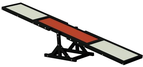 PawHut Agility Sport Schaukel für Hunde – Trainingsausrüstung für Hunde – vorgeöltes Holz, Bitumenfilz, rutschfest, Grau / Schwarz