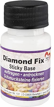Ideen mit Herz Diamond Fix | Sticky Base | Diamond Painting Kleber für Steine | auftragen, antrocknen, fixieren | 50ml