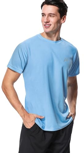MeetHoo Herren Up2st Rash Guard Shirt, Blau, M EU