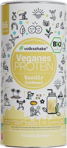 BIO Protein vegan | Vanille | DE-ÖKO-006 | 10 pflanzliche Proteinquellen | Ohne Süßungsmittel | Ohne Soja & Gluten | Premiumqualität vom Bodensee | Made in Germany (1000g, Vanille)