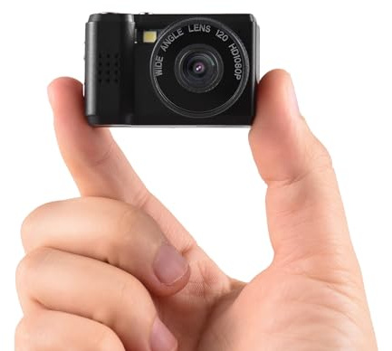 Andoer Mini Digitalkamera, 1080P Fotoapparat Digital Kompaktkamera, Fotokamera ingebauter Akku mit LCD-Bildschirm-Blitz für Kinder Teenager Senioren Anfänger