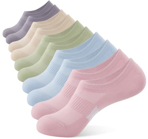 BUDERMMY Sneaker Socken Damen 35-38 39-42, Füßlinge Sneakersocken Laufsocken Kurze Unsichtbar No show Socken