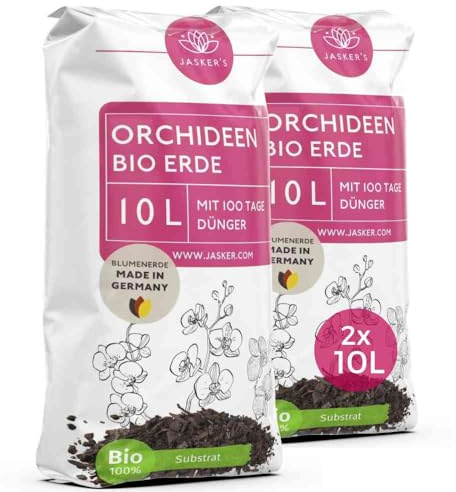 Orchideenerde 20 L I + Dünger + Wurzelaktivator I Lockere Orchideen Erde I Erde für Orchideen I Perfekte Orchidee Erde zum Umtopfen