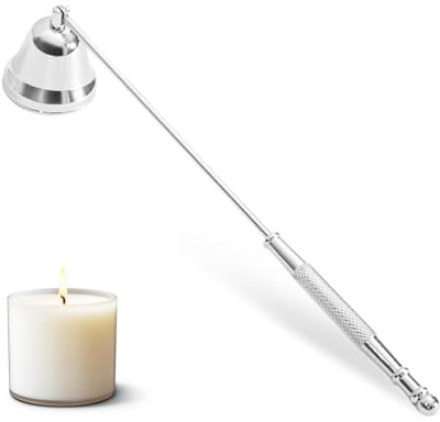 YZROHYI Kerzenlöscher Edelstahl Kerzen Löschen,Kerzenauslöscher Metall,Candle Extinguisher,Dochtlöscher Mit Langem Griff,Löschglocke Kerzenglocke,Kerzenzubehör Kerzenwerkzeug für Die Meisten Kerzen