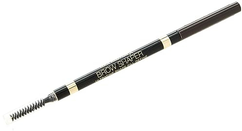 MAX FACTOR - Brow Shaper - Double Tipped Mechanical Pencil With Spoolie Brush - Utltra Fine Tip For Precise Application, Softening Effect, Matte Finish - 20 Brown - 1g
