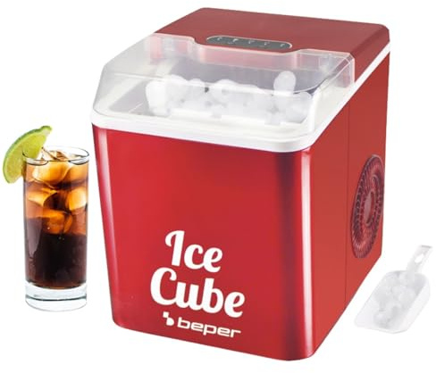 BEPER P102CON550 Eiswürfelmaschine 12KG in 24h - Eiswürfelbereiter Edelstahl 1.3L