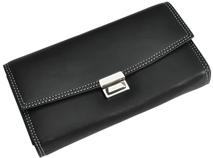 HENKi Kellner Geldbörse Premium, Kellnerbörse, Geldbeutel, Damen Herren Portemonnaie mit Holster, Steck-Tasche und Kette mit großem Münzfach, Taxi, Restaurant, Pizza