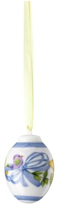 Hutschenreuther Porzellan-Mini-Ei 2025, Porzellanei zum Aufhängen, Ø 3,4 cm x H 5 cm, Sammeledition Ostern, Porzellan Mehrfarbig, Motiv Narzisse gelb
