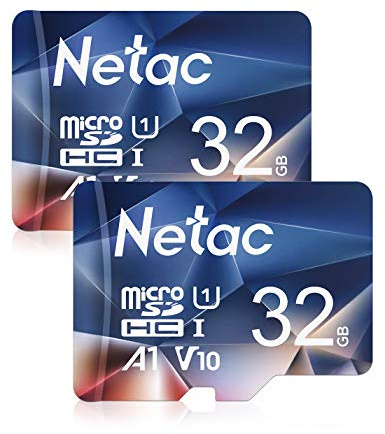 Netac 2er-Pack 32G Speicherkarte，Micro SD Karte(A1, U1, C10, V10, FHD, 600X), TF Memory Card UHS-I bis zu 90/10 MB/s(R/W) für Kameras, Dashcam, Switch und Smartphones
