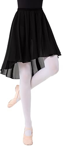 Damen Ballett Wickelrock Tanz Rock Chiffon Ballettrock Tanzröcke Sheer Wickelrock Ballett Tanz Dancewear