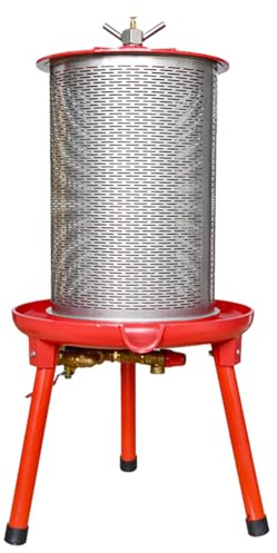 Hydropresse 40L aus Edelstahl - Obstpresse Hydraulisch inkl. Presstuch - Apfelpresse Mostpresse Wasserdruckpresse