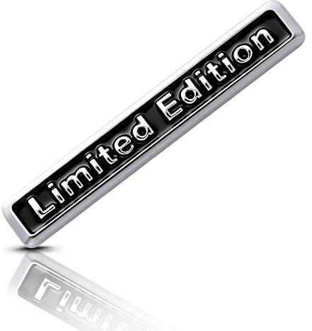 Grevosea 1 Stück 3D Auto Limited Edition Logo 3D Gel Silikon Stickers Silber Metall Auto Aufkleber Emblem Abzeichen Autos für AutoMoto Motorrad Fahrrad Skate Fenster Tür PC Tablet Laptop