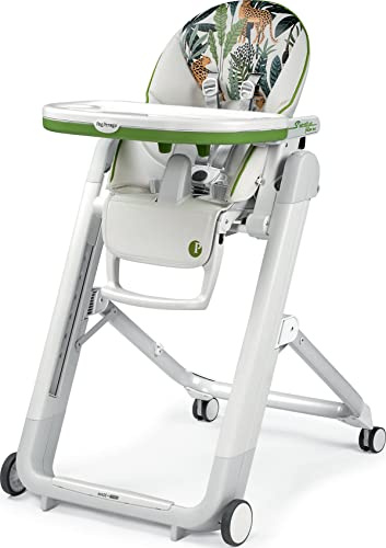 Peg Perego Siesta Follow Me Multifunktionshochstuhl - Jaguars, Baby, Toddler, 0-6 Jahre, Grün, Eco-Lederimitat, 67 x 60 cm