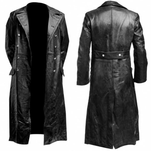 MERCH ATTIRE Soldatenmantel, II WK, Bundesoffizier Ledermantel | Uniform, Retro-Trenchcoat, Jacke