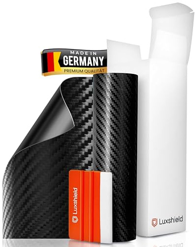 Luxshield Carbon Folie 12x100cm für Auto, Motorrad, Bike - selbstklebend, Meterware aus DE