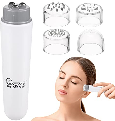 FOMIYES Gesichtsmassagegerät: 4 in 1 Mini- Electric- Akkupressur- Massagegerät für Muskeln (Weiß)