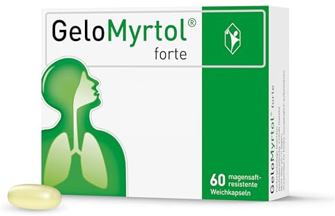 GeloMyrtol forte: Pflanzlicher Schleimlöser für die oberen und unteren Atemwege bei akuter und chronischer Bronchitis und Sinusitis - ab 6 Jahren, 60 Kapseln