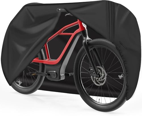 Zettum Fahrradabdeckung für 1 Fahrräder - Fahrradgarage für die Aufbewahrung im Freien Wasserdichtes Outdoor & Heavy Duty, 600D PU Beschichtung Fahrrad Regenschutz für 1 Fahrräder
