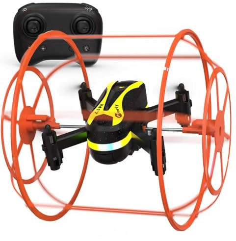 Morlyrctooy M17 Anfänger-RC-Quadrocopter Mini-Drohne mit Schutzabdeckung Land- und Luft-Dualmodus Einfaches Indoor and Outdoor Drone 3D-Flip-Funktion Kopfloser Modus Ein-Tasten-Bedienung Geschenke