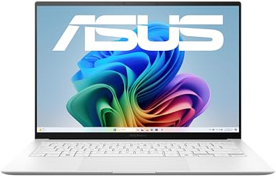 ASUS Zenbook S 14 UX5406SA Laptop |Copilot+ PC|14 WQXGA+ 16:10 120Hz OLED Display|32GB RAM|1TB SSD|Intel Core Ultra 7 258V|Intel Arc|Win11 Home|QWERTZ| Scandinavian White (AC Adapter Sold Separately)