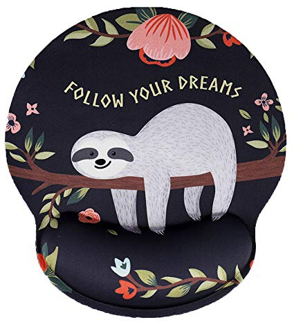 AOKSUNOVA Ergonomisches Mauspad Mousepad mit Handauflage Mouse Pad | Ergonomisches Mauspad mit Memory Schaum Handauflage,Komfortable Handgelenkstütze,Rutschfeste Basis für Büro und Gaming