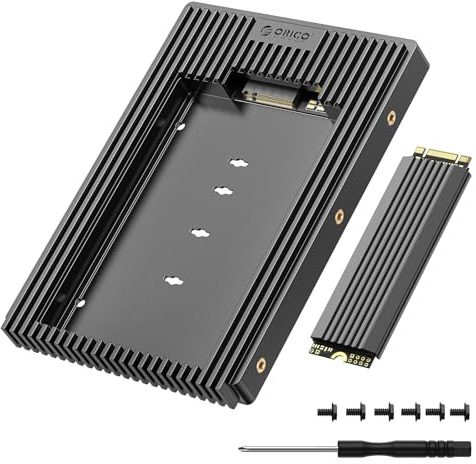 ORICO M.2 NGFF-auf-3,5-Zoll SATA festplatten Adapter, Konverter-Einbaurahmen Wechselrahmen für M.2 SATA SSD B+M Key in 2230/ 2242/ 2260/ 2280 (D2NS)