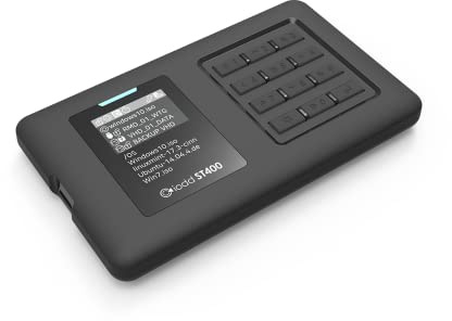 IODD ST400-6,3 cm (2,5 Zoll) USB-C 3.1 Gen 1 | Bootfähige virtuelle ODD/HDD (ISO, VHD, VMDK) | AES256-XTS Hardware-Verschlüsselung (76 Stellen) | Hardware Schreibschutz | Made in Korea