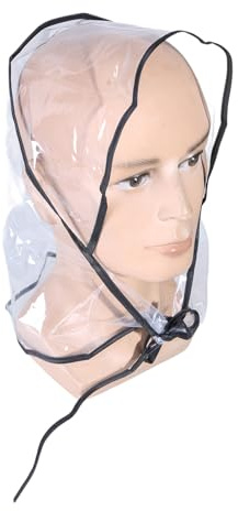Wilgure PVC Regenhut Für Regnerische Wetterbedingungen Freien. Transparente Kapuzenhut Für Damen Und Herren Mit Verstellbarem Riemen. PVC Regenhüte Für Damen