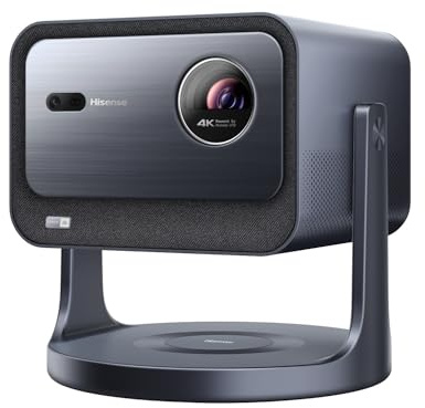 Hisense Laser Mini Projector C2, 65-300 Projektionsgröße, 4K, reiner Dreifarbenlaser,2000 Lumen Helligkeit, 1700:1 Nativer Kontrast, Digitaler Zoom,Dolby Vision, Sound by JBL,3D,240Hz, Gimbal Design