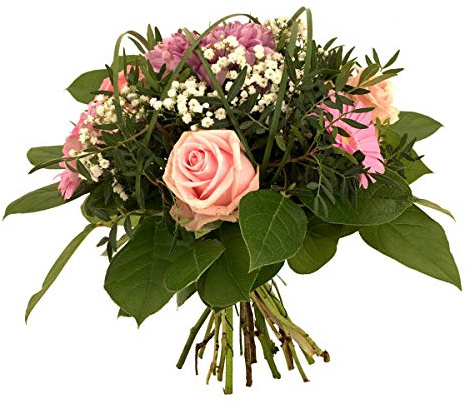 Blumenstrauß Herzensmensch – Frischer Blumenstrauß für Deinen Liebsten mit Rosen, Astern und Schleierkraut – Ideal für Geburtstagsüberraschung, Valentinstag oder besondere Anlässe – Blumenversand