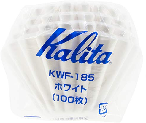 Kalita Wave Papier-Kaffeefilter I größere Größe 185 I 100 Stück I speziell über Tropfer I hergestellt in Japan L, weiß