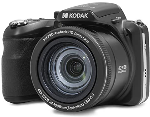KODAK Pixpro Astro Zoom AZ425 - Digitale Bridge-Kamera, 42X optischer Zoom, 24-mm-Weitwinkel, 20 Megapixel, 3-Zoll-LCD, Full HD 1080p Video, Li-Ionen-Batterie - Schwarz