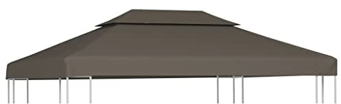 Pavillon-Abdeckung 2-stöckig, 310 g/m², 4 x 3 m, Taupe