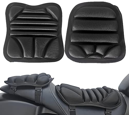 Ditanpu Motorrad Sitzkissen, Motorrad Sitzpolster, 2 Teiliges Komfort Motorrad Pad, Gel Kissen Sitz, Atmungsaktives, Stoßdämpfendes Sitzkissen Für Lange Fahrten, Anfänger, Bergstraße, Fahrer