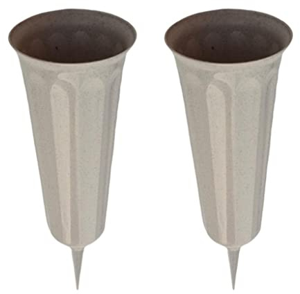 Fenteer 1 Paar Grabvase Blumenvasen Standvase Steckvase Set