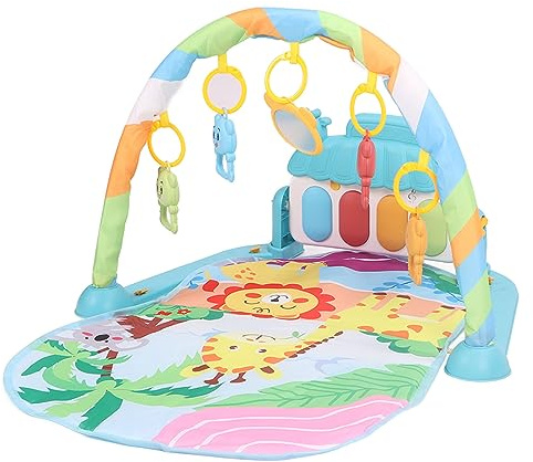 OVAQUIXI Kleinkind-Spielmatte mit Verstellbarem Design, Baby-Gym-Spielmatte für Frühe Bildung, Sensorische Entwicklung, Ideal für Babys und Kleinkinder (GREEN)