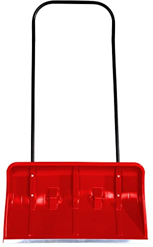 Ondis24 Stabiler XXL Schneeschieber mit Rollen und aufgepresster Alukante, ca. 80 cm breite Schiebefläche für schnelle Schneeberäumung